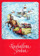 Buon Anno Natale CAVALLO Vintage Cartolina CPSM #PBM401.IT - New Year