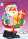 BABBO NATALE Buon Anno Natale Vintage Cartolina CPSM #PBL033.IT - Santa Claus