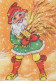 BABBO NATALE Buon Anno Natale Vintage Cartolina CPSM #PBL173.IT - Santa Claus