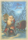 BABBO NATALE Buon Anno Natale Vintage Cartolina CPSM #PBL423.IT - Santa Claus