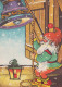 BABBO NATALE Buon Anno Natale Vintage Cartolina CPSM #PBL238.IT - Santa Claus