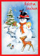 Buon Anno Natale PUPAZZO Vintage Cartolina CPSM #PAZ788.IT - New Year