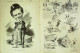 La Caricature 1884 N°245 Etretat Yport Fécamp (76) Robida Coquelin Par Luque - Zeitschriften - Vor 1900