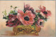 FI 5 - CHROMO PUBLICITAIRE  TISANE BERNARDO  - ILLUSTRATION  BOUQUETS D'ANEMONES  -  2 SCANS - Collezioni