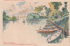 FI 7 - VALLEE DE LA SEINE A POISSY - ILLUSTRATION - CARTE PUBLICITAIRE CHAMPAGNE MERCIER - IMP. LEMERCIER , PARIS  - Advertising