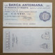 BANCA ANTONIANA DI PADOVA E TRIESTE, 100 Lire 15.11.1976 UNIONE COMM. TRIESTE (A1.60) - [10] Scheck Und Mini-Scheck
