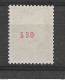 ROULETTE FRANCE 2015 MARIANNE DE CHEFFER YT 1536Bc De 1967 N° ROUGE Au Verso 530// Cote 2022 = 17.50 Euros - Coil Stamps