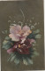 FI 17- CARTE FANTAISIE PEINTE A LA MAIN - BOUQUET DE FLEURS - 2 SCANS - Bloemen