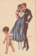 GI Nw - COUPLE ENLACE - CHERUBIN AVEC CARQUOIS - ILLUSTRATEUR PINOCHI - 2 SCANS - Andere & Zonder Classificatie