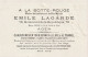 GU Nw - CARTE  PUBLICITAIRE GAUFREE " A LA BOTTE ROUGE " , EMILE LAGARDE , AGEN - ILLUSTRATION PAYSAGE ENNEIGE, OISEAUX  - Other & Unclassified