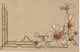 GU Nw - CARTE FANTAISIE GAUFREE - ARABESQUES DOREES ET MARGUERITES - STYLE ART NOUVEAU -  - Fleurs