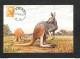 AUSTRALIA - AUSTRALIE - Carte Maximum 1954 - RENMARK - Kangourou Roux - Kangarou - Känguruh - Cartas Máxima