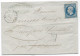 LT5946   N°14A/Lettre, Oblitéré PC 1988 MEZE(33), Indice 3, Du 13 Nov. 1857, Cachet APRES LE DEPART - 1853-1860 Napoleone III