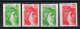 Numeros Rouges - YV 1980a / 1981a / 1981Aa / 1981Ba N** MNH Luxe , Cote 16 Euros - Neufs