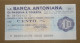 BANCA ANTONIANA DI PADOVA E TRIESTE, 100 Lire 04.07.1977 ASSOCIAZIONE COMMERCIANTI PADOVA (A1.73) - [10] Cheques En Mini-cheques