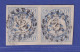 Bayern Wappen 6 Kreuzer Blau Mi.-Nr. 16 Waag. Paar Gestempelt - Gebraucht