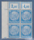 Dt. Reich Hindenburg Waffeln 20 Pfg. Mi.-Nr. 489 Eckrandviererblock OL Mit DZ 7 - Unused Stamps