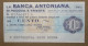 BANCA ANTONIANA DI PADOVA E TRIESTE, 100 Lire 04.07.1977 UNIONE COMMERCIANTI TRIESTE (A1.74) - [10] Checks And Mini-checks