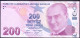 Turkey 200 Lirasi 2009 UNC P- 227b - Turkije