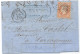 LT5949   N°23/Lettre, Oblitéré GC 2027 LEZIGNAN(10), Indice 3 Pour CARCASSONNE Du 17 Nov. 1865 - 1862 Napoléon III