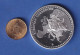 Medaille European Currencies Vatikan - Mit Vergoldeter Münze 50 Lire, 2000 - Unclassified