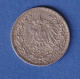 Deutsches Kaiserreich Silber-Kursmünze 1/2 Mark 1909 D Vz - Altri & Non Classificati