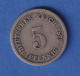 Deutsches Reich Kursmünze 5 Pfennig 1875 B Ss - Altri & Non Classificati