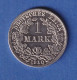 Deutsches Kaiserreich Silber-Kursmünze 1 Mark 1910 F Stg - Autres & Non Classés