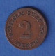 Deutsches Reich Kursmünze 2 Pfennig 1874 C Ss - Autres & Non Classés