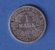 Deutsches Kaiserreich Silber-Kursmünze 1 Mark 1881 E - Autres & Non Classés