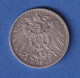 Deutsches Kaiserreich Silber-Kursmünze 1 Mark 1902 D - Autres & Non Classés