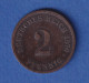 Deutsches Reich Kursmünze 2 Pfennig 1876 C Ss - Autres & Non Classés