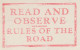 Meter Cut USA 1941 Read And Observe - Rules Of The Road - Sonstige & Ohne Zuordnung