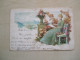 Carte Postale Ancienne 1903 FEMME AVEC ROBE EN RELIEF - Femmes