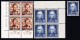 ** PRO/J.1941 BLOCS DE 4 NEUFS+TIMBRE ISOLE C/S.B.K. Nr:J98/100. Y&TELLIER Nr:372.374. MICHEL Nr:400.402.**. - Unused Stamps