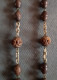 Chapelet De Prière En Bois 59 Perles, Crucifix Reliquaire Avec Fiole D'Eau De Lourdes; Bois, Métal Argenté, Laiton. - Religion & Esotericism