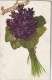 HO 23 - CARTE FANTAISIE  " BONNE ANNEE " -  BOUQUET DE VIOLETTES - 2 SCANS - Nieuwjaar