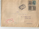 MADRID A LONDON 1926 CERTIFICADA SEGUNDO PORTE 1,05 PTS 40+25+40 SELLO ALFONSO XIII VAQUER - Lettres & Documents