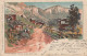 JA 4 - (75) PARIS - EXPOSITION 1900 - LES ETABLES - VILLAGE SUISSE - ILLUSTRATION COLORISEE  - 2 SCANS - Tentoonstellingen