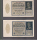 2 Billets  Allemagne    10000 Mark   Reichsbanknote  1922    République De Weimar - 10.000 Mark