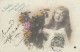 KO 11-(81) " DE GAILLAC , JE VOUS ENVOIE CES FLEURS " -  FEMME ET BOUQUET DE ROSES - CARTE FANTAISIE COLORISEE - 2 SCANS - Gaillac