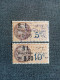 LIBAN. Timbres FISCAUX.  Surchargés   R.L. " Droit Fiscal " 2,25 Sur 5c / 0,50 Sur 10c . - Usados