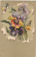 HO Nw (3) COMPOSITION FLORALE : PENSEES - ILLUSTRATEUR KLEIN  - 2 SCANS - Klein, Catharina