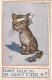 HO Nw (5) " DON' T TALK TO .. ME ABOUT GIRLS "- CHAT EBORGNE , ESTROPIE - ILLUSTRATEUR - 2 SCANS - Gatos