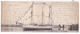 POLAIRE : Carte Panoramique Du "Français" Après Le Lancement à Saint Malo (Charcot - Format 11x28 Cm) -  état - Voiliers