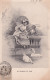 JA 28- " AU BORD DU LAC " - MARQUIS , MARQUISE AVEC CYGNES - ILLUSTRATEUR - OBLITERATION 1903 - Couples