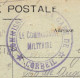 24-5395 :  OBLITERATION FRANCHISE MILITAIRE. COMMISION DE LA GARE DE CORBEIL. ESSONNE - Guerra Del 1914-18