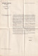 LETTRE. BONNEVILLE. 13 OCT 1858. SAVOIE. GRIFFE VERTE INTENDANT DE FAUCIGNY. SIGNÉE BERGOËN - 1849-1876: Période Classique