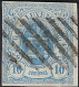 Luxembourg - Luxemburg - Timbres  - Armoiries  1859      10c.    °   Michel 6b   Certifié - 1859-1880 Wapenschild