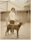 Large.Photograph (approx 8½"x 6½")-Kennel Girl With Racing Greyhound C1950- King's Heath Racecourse-Braithwaite Photogr. - Deportes